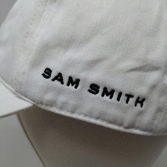 Sam Smith Men's Slideback Hat White Adjustable Embroidered Logo 100% Cotton - Picture 6 of 12